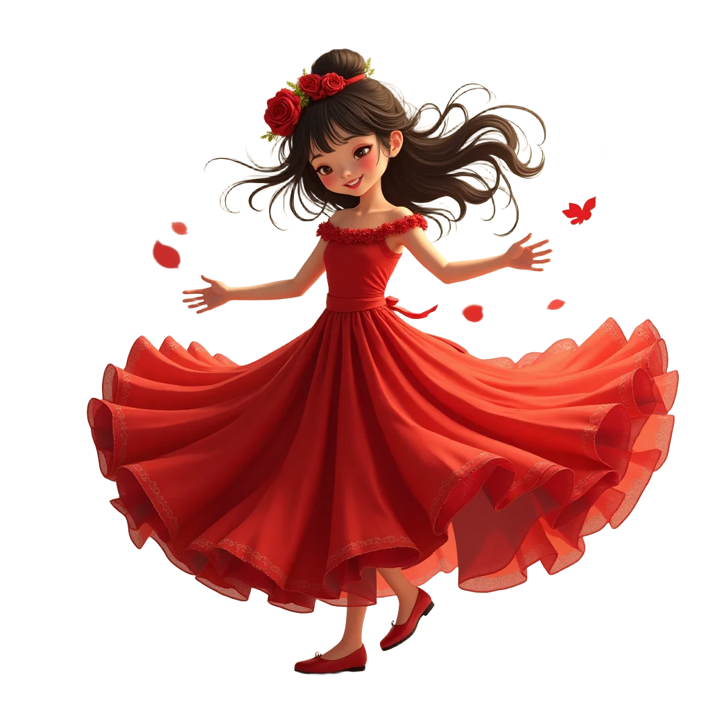 Twirling in Scarlet